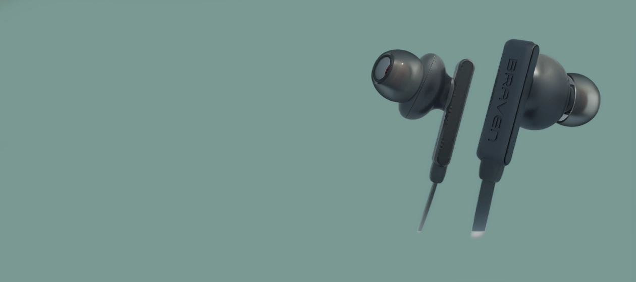 Braven Flye Sport Bluetooth Earbuds - Grey / Red